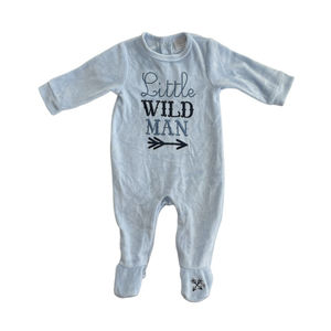 RENE ROFE BABY Little Wild Man Arrows Blue Footed Sleeper Outfit 6-9 Months EUC